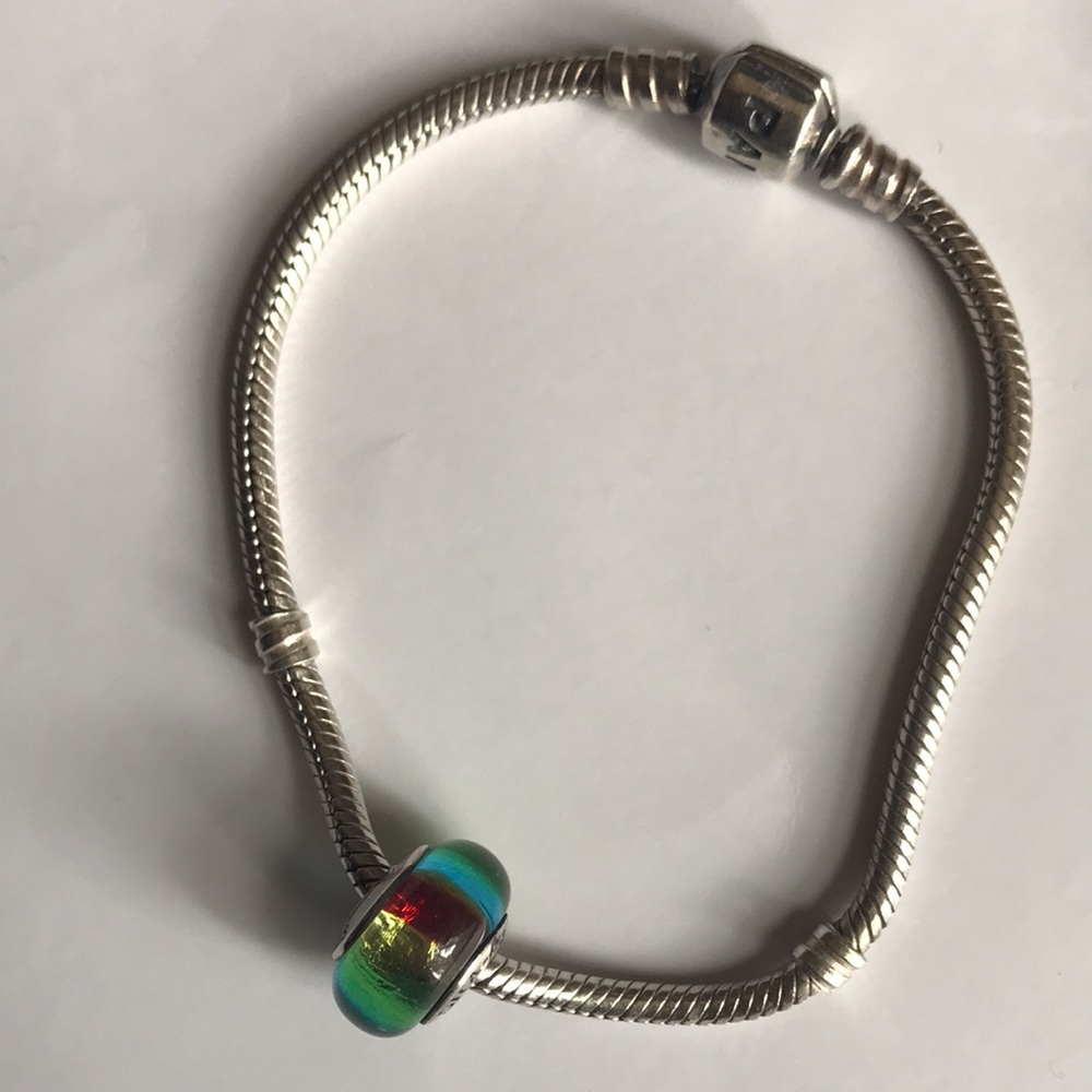 Pandora Bracelet Genuine 💯% Pandora Sterling with ale 925 marked inside clasp!